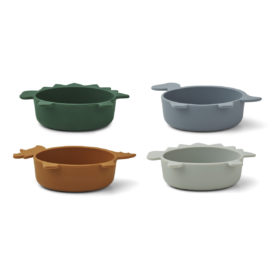 Liewood Iggy Schalen „Dino rose blue mix“, Silikon, 4er-Set 2