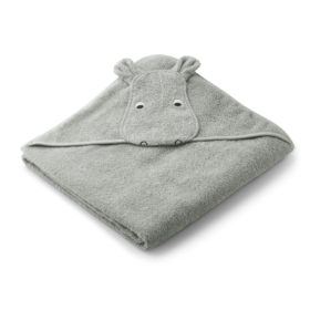 Liewood Kapuzenhandtuch Augusta „Hippo dove blue