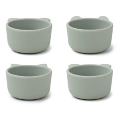 Liewood Malene Snackschale „Dove blue“, Silikon, 4er-Set
