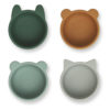 Liewood Malene Snackschale „Green multi mix“, Silikon, 4er-Set, ø8cm