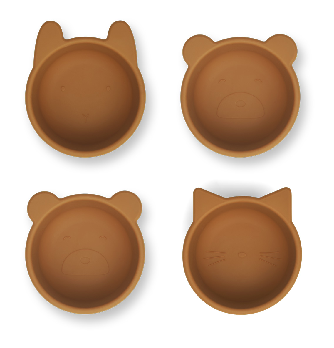 Liewood Malene Snackschale „Mustard“, Silikon, 4er-Set, ø8cm