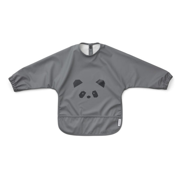 Liewood Merle Lätzchen mit Ärmeln „Panda stone grey“, 2er-Set 1