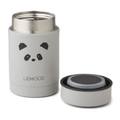 Liewood Nadja Thermobehälter „Panda light grey“