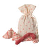 Maileg Deko-Süßigkeitentüte weihnachtlich aus Stoff, natur:rot, H18cm