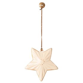 Maileg Weihnachtsbaumschmuck Metall Stern, creme, H5,5cm