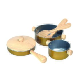 PlanToys Kochgeschirr-Set für Spielzeugküche
