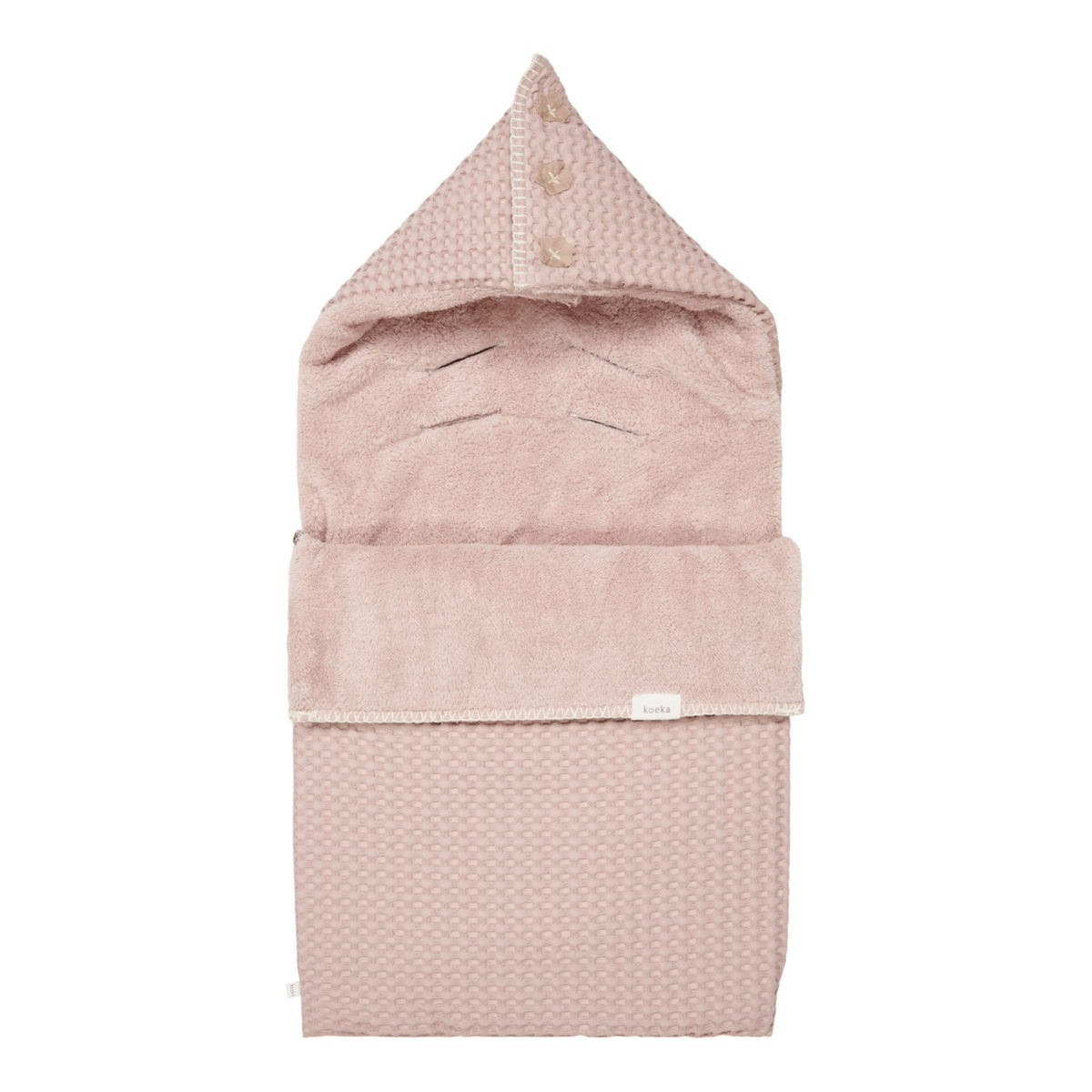 koeka Fußsack Oslo „grey pink : grey pink“ für 3-Punktgurt