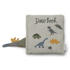 Liewood Dennis Stoffbuch Dino „Dove blue mix“ 01