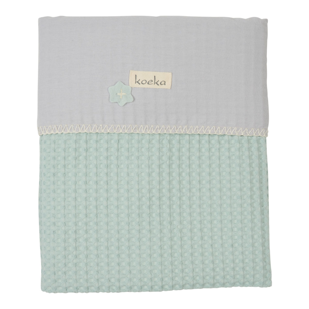 koeka Kinderdecke Flanell Antwerp „misty mint / silver grey“ 100x150cm