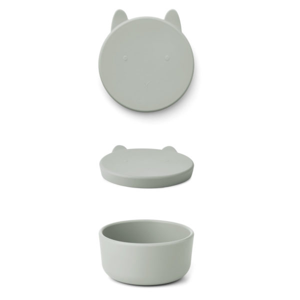 Liewood Charlot Snackbox Rabbit „dove blue“, groß