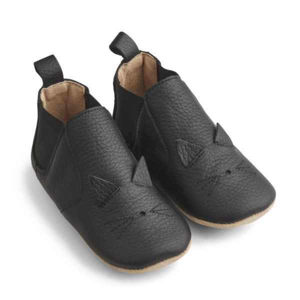 Liewood Babyschuhe Edith „Cat black“, Leder, Gr. 16-19, 21