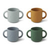 Liewood Gene Silikon Becher „Dino blue multi mix“, 4er Pack