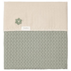 koeka Babydecke Flanell Antwerp „shadow green:soft sand“ 75x100cm