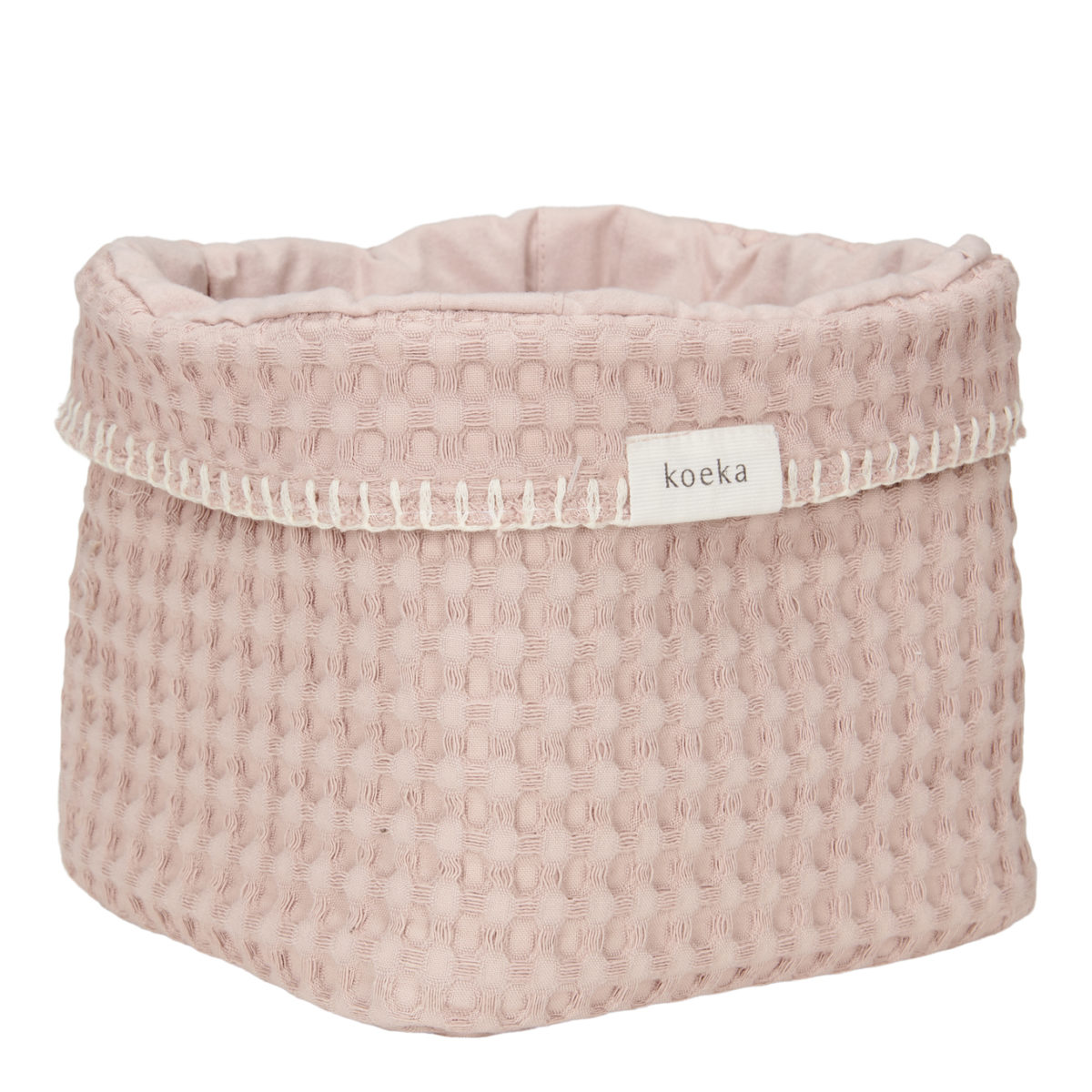 koeka Wickeltischkörbchen Antwerp „grey pink“, 15x15x18cm