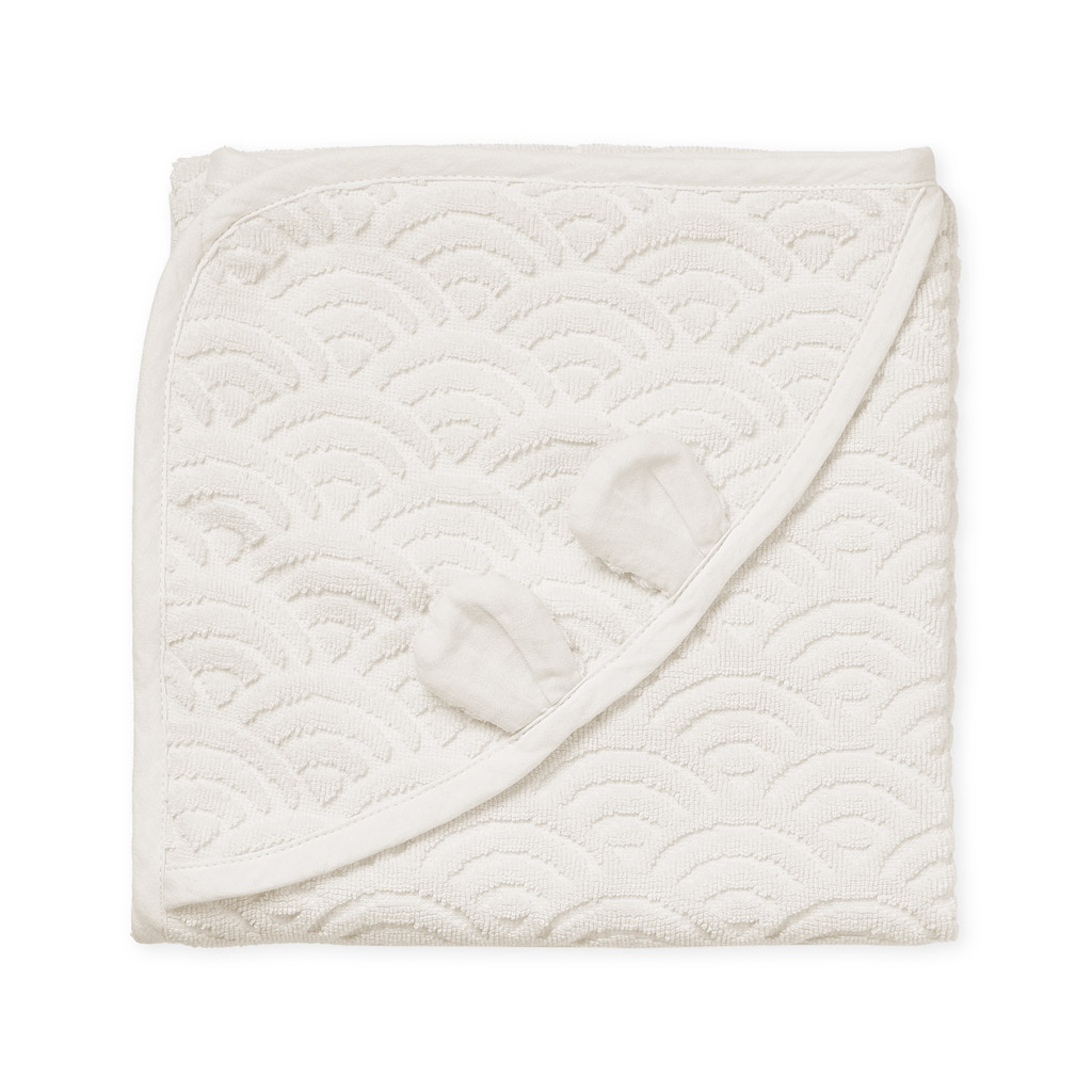 DELISTED Cam Cam Babyhandtuch „Off White“, 80x80cm, GOTS