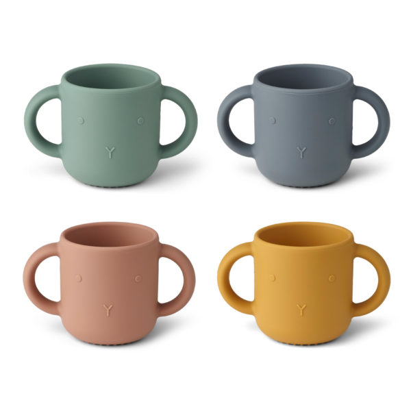 Liewood Gene Silikon Becher „Rabbit multi mix“, 4er Pack