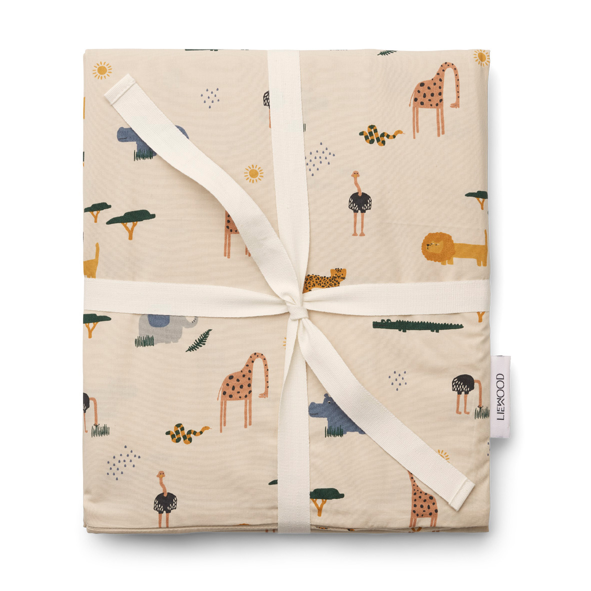 DELISTED Liewood Junior-Bettwäsche Ingeborg „Safari sandy mix“, 140x100cm / 45x40cm – Bild 2