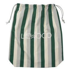 Liewood Stoffbeutel Stripe Garden green sandy dove blue Big (61x52cm) Geschenkverpackung