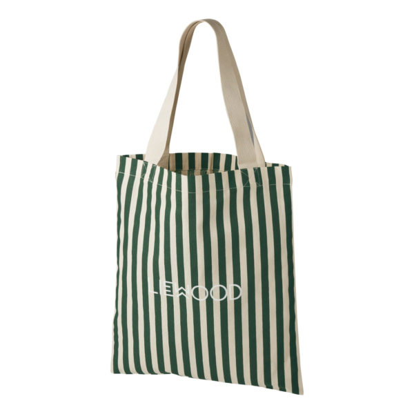 Liewood Tote Einkaufstasche Stripe Garden green sandy, klein, 36x40cm