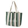 Liewood Tote Stofftasche Stripe Garden green sandy dove blue“, groß, 54x37cm