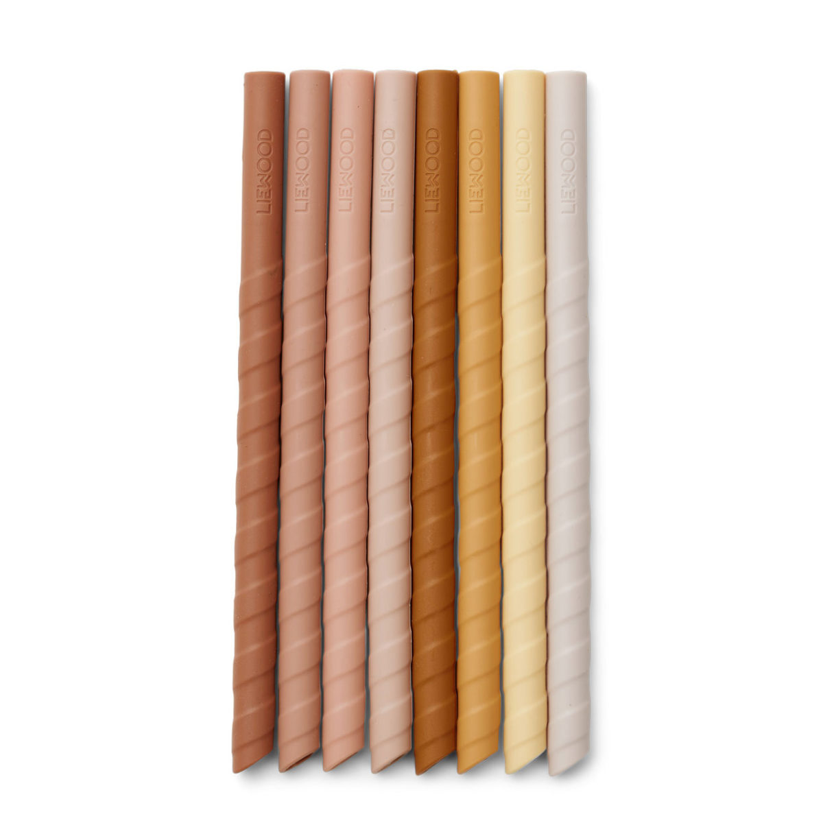 Liewood Zoe Strohhalme „Rose multi mix“ aus Silikon, 8er-Set
