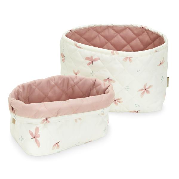 Cam Cam Gesteppte Aufbewahrungskörbe „Windflower Creme“ 01