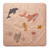 Liewood Activity-Decke Glenn „Sea creature rose mix“, Bio-Baumwolle, 120x120cm 01