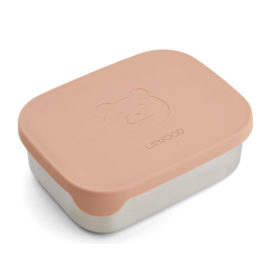 Liewood Arthur Lunchbox „Mr. Bear rose“, Edelstahl mit Silikon-Deckel 01