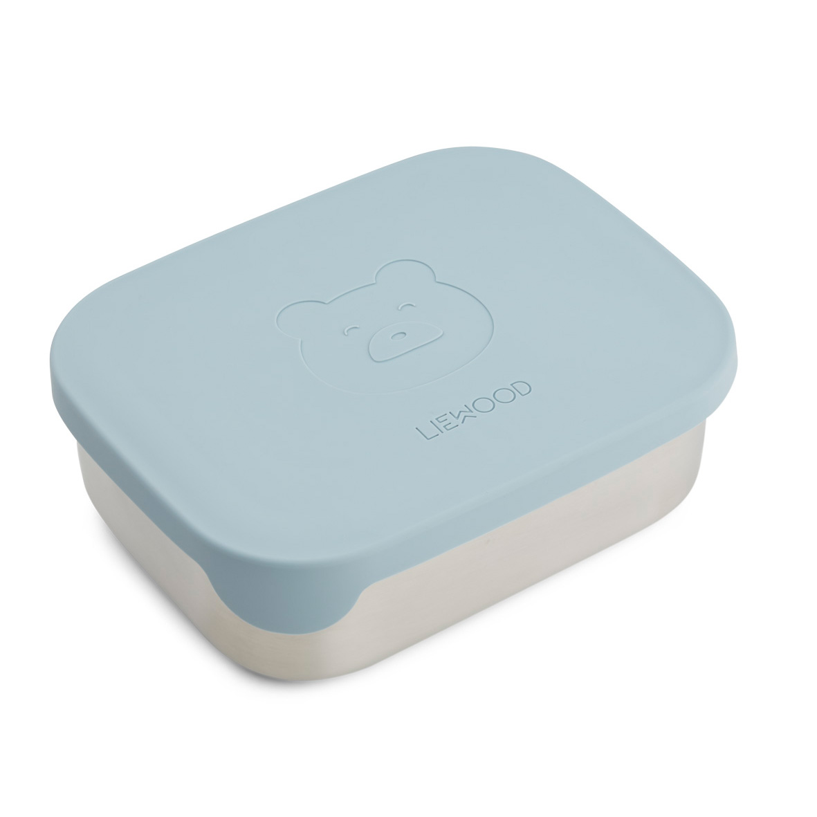 DELISTED Liewood Arthur Lunchbox „Mr. Bear sea blue“, Edelstahl mit Silikon-Deckel