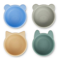 Liewood Malene Snackschale „Peppermint multi mix“, Silikon, 4er-Set, ø8cm 01