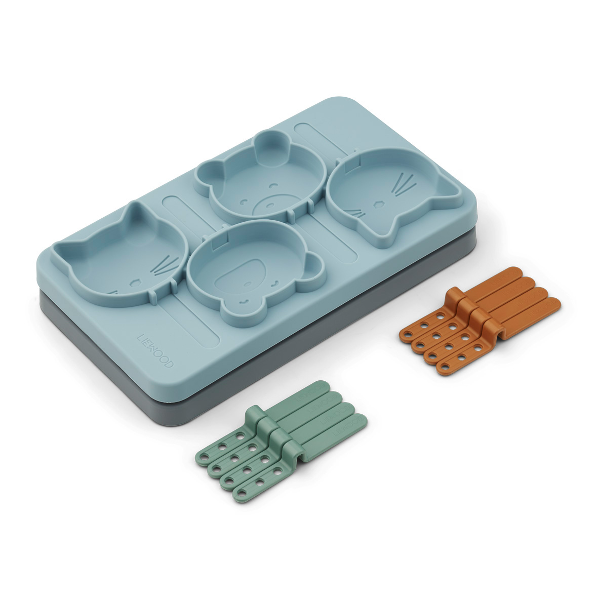 DELISTED Liewood Manfred „Eis am Stiel“ Förmchen „Classic blue multi mix“, 2er-Set – Bild 3