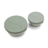 Liewood Fiby Snackbox-Set „Dino peppermint mix“, Edelstahl mit Silikon-Deckel