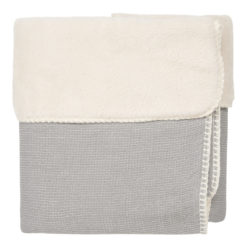 koeka Babydecke Cairo, Plüsch, steel grey, 75x100cm 02
