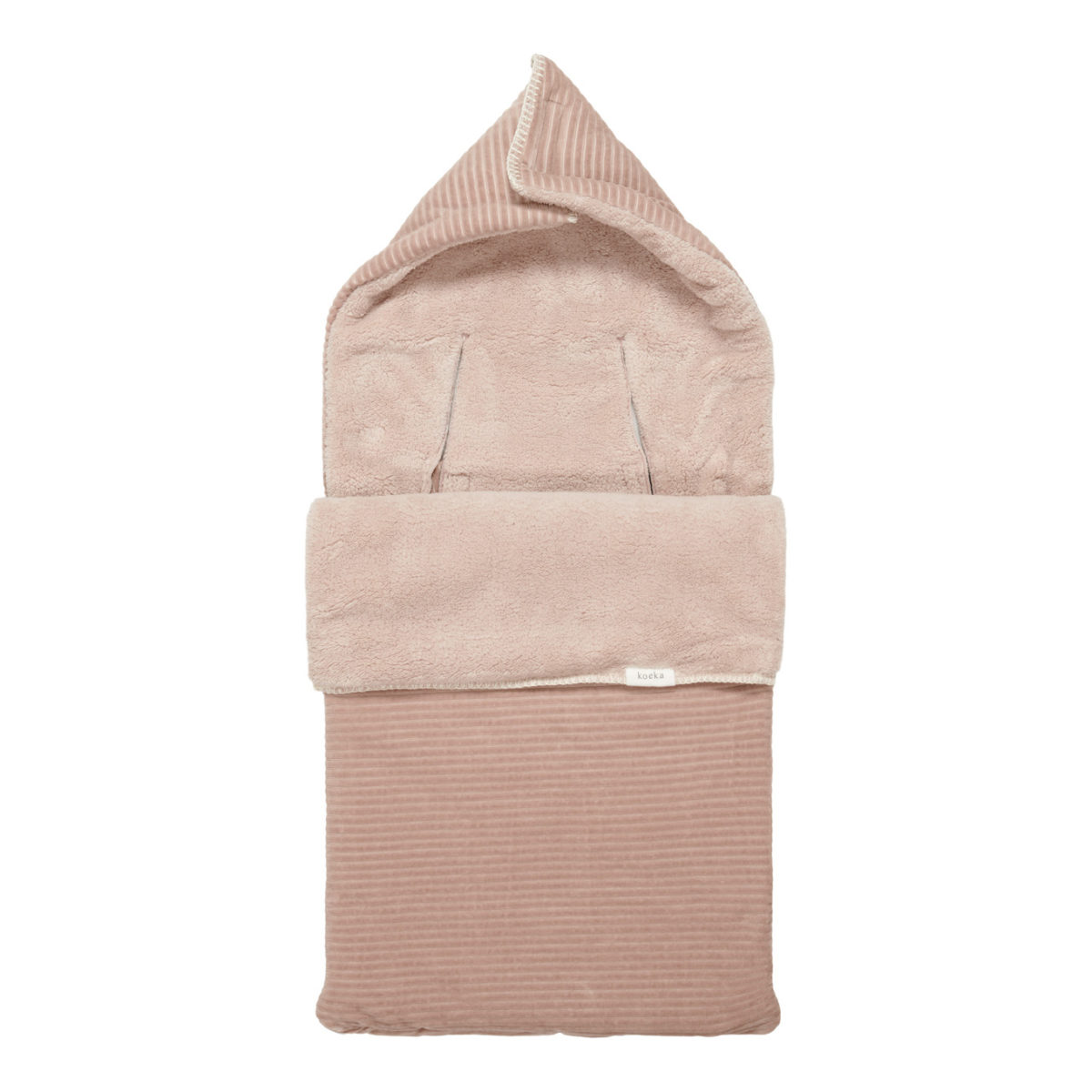 koeka Fußsack Vik Plüsch, grey pink, 3:5 Punkte 01