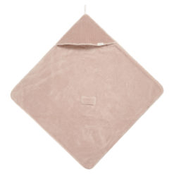 koeka Kapuzenhandtuch : Wickeltuch Vik, Plüsch, grey pink, 100x100cm 01