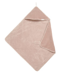 koeka Kapuzenhandtuch : Wickeltuch Vik, Plüsch, grey pink, 100x100cm 02