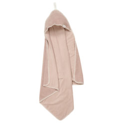 koeka Kapuzenhandtuch : Wickeltuch Vik, Stretch Frottee, grey pink, 100x100cm 03