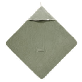 koeka Kapuzenhandtuch : Wickeltuch Vik, Stretch Frottee, shadow green, 100x100cm 02