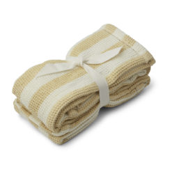 Liewood Leah Mulltuch „Wheat yellow : creme“, Musselin, 2er-Set, 60x60cm