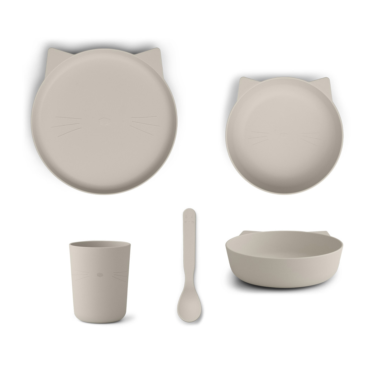 Liewood Paul Kindergeschirr-Set aus PLA „Cat sandy“ 01
