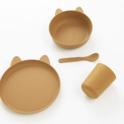 DELISTED Liewood Paul Kindergeschirr-Set aus PLA „Rabbit mustard“, 4-teilig, Bio-Kunststoff – Bild 2