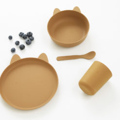 DELISTED Liewood Paul Kindergeschirr-Set aus PLA „Rabbit mustard“, 4-teilig, Bio-Kunststoff – Bild 3