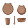 Liewood Paul Kindergeschirr-Set aus PLA „Rabbit tuscany rose“