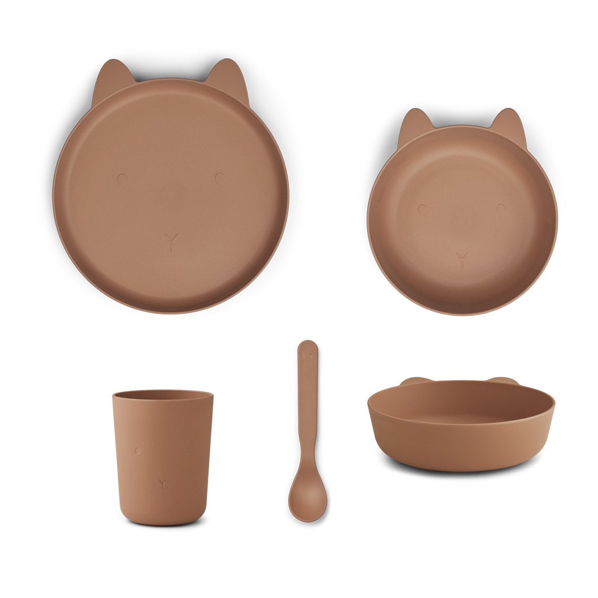 Liewood Paul Kindergeschirr-Set aus PLA „Rabbit tuscany rose“