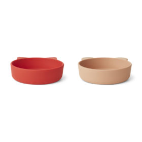 Liewood Vanessa Snackschale „Apple red : tuscany rose mix“, Silikon, 2er-Set, ø15cm 02