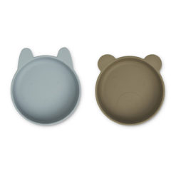 Liewood Vanessa Snackschale „Blue fog : khaki mix“, Silikon, 2er-Set, ø15cm 02