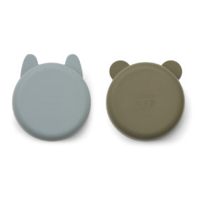 Liewood Vanessa Snackschale „Blue fog : khaki mix“, Silikon, 2er-Set, ø15cm 03