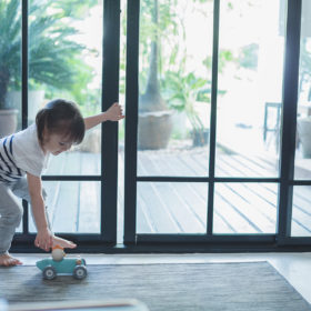 PlanToys Holzauto, Rennwagen mit Huhn 05