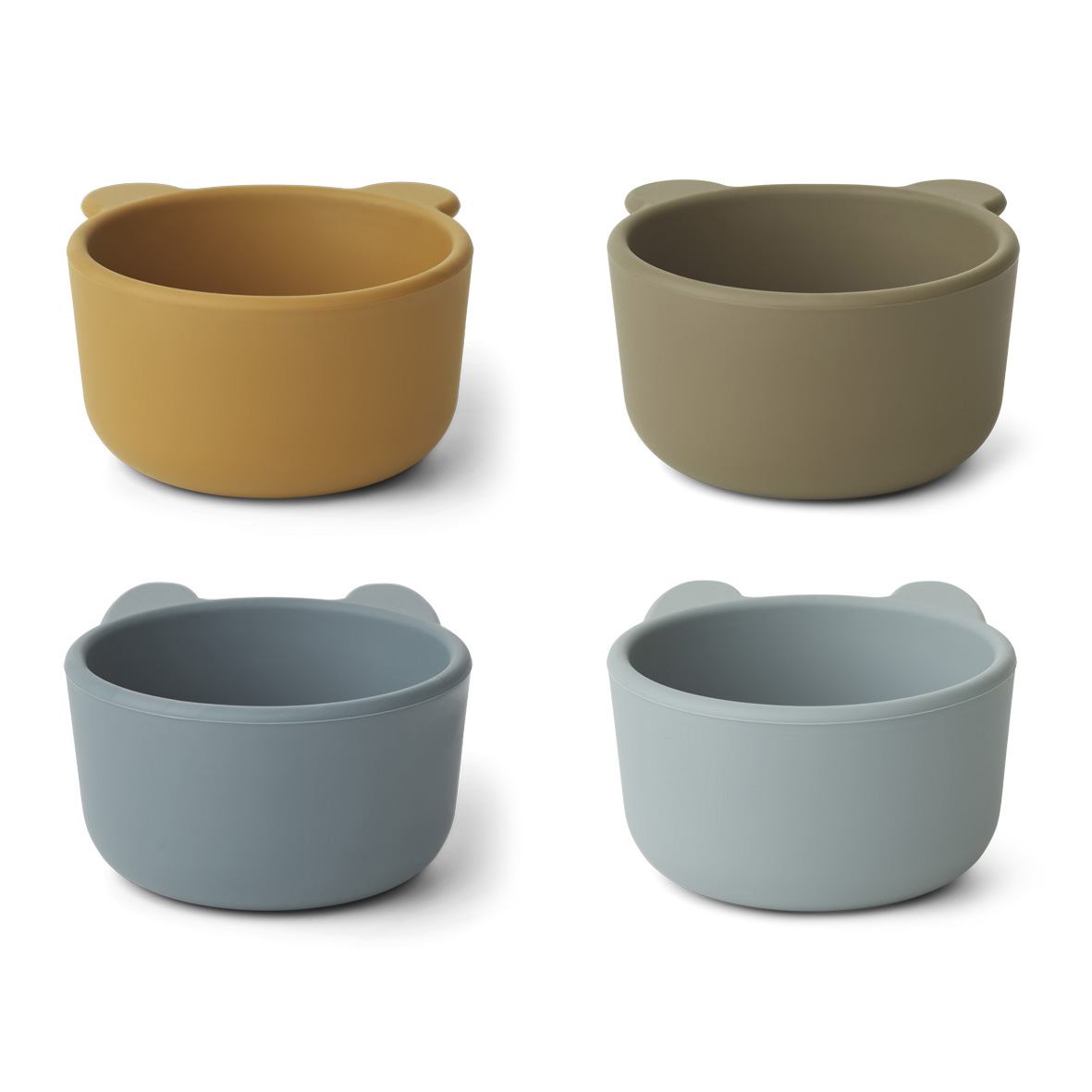 Liewood Malene Snackschale „Golden caramel : blue multi mix“, Silikon, 4er-Set, ø8cm 02
