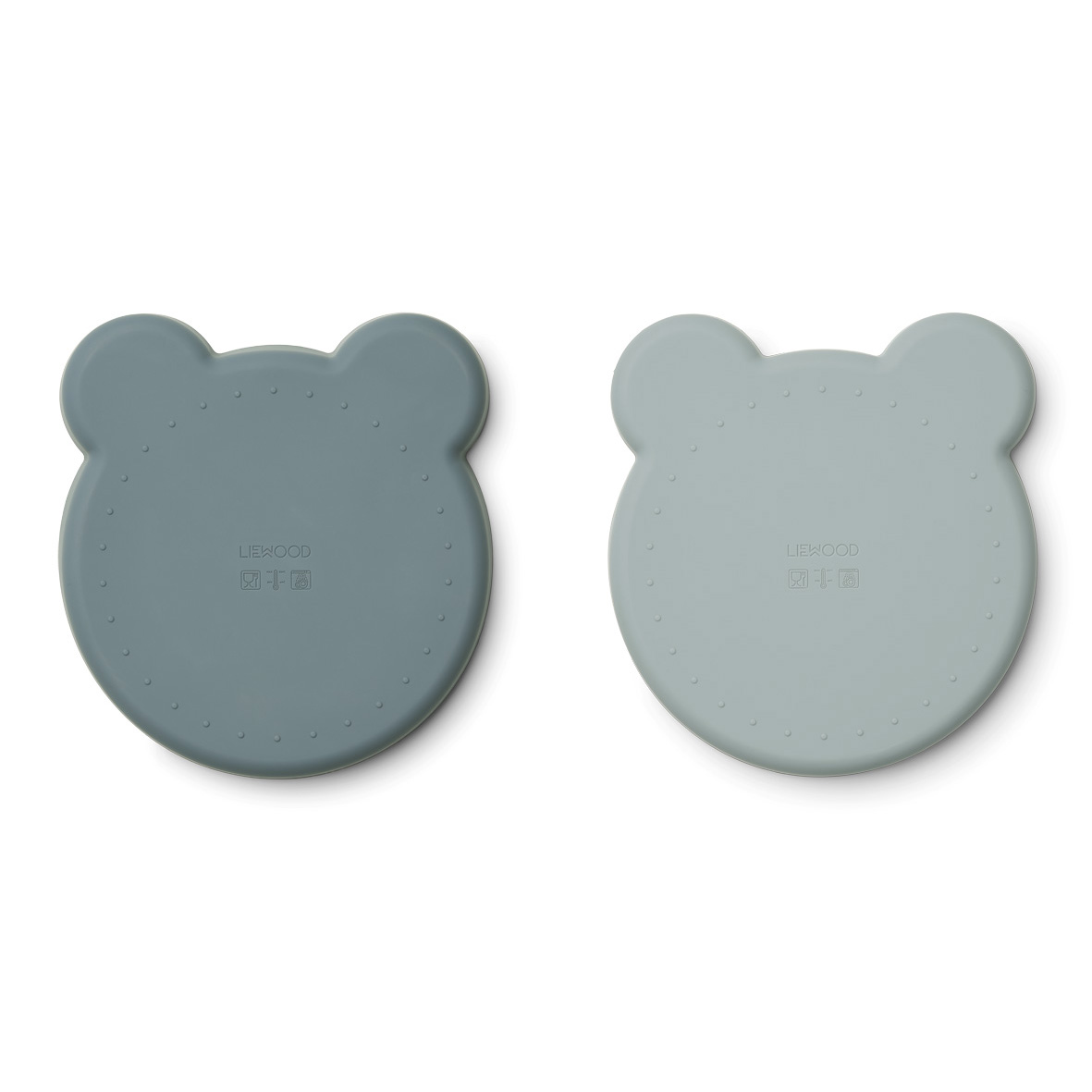 Liewood Marty Teller „Mr. Bear blue mix“, Silikon Kinderteller, 2er-Set 02